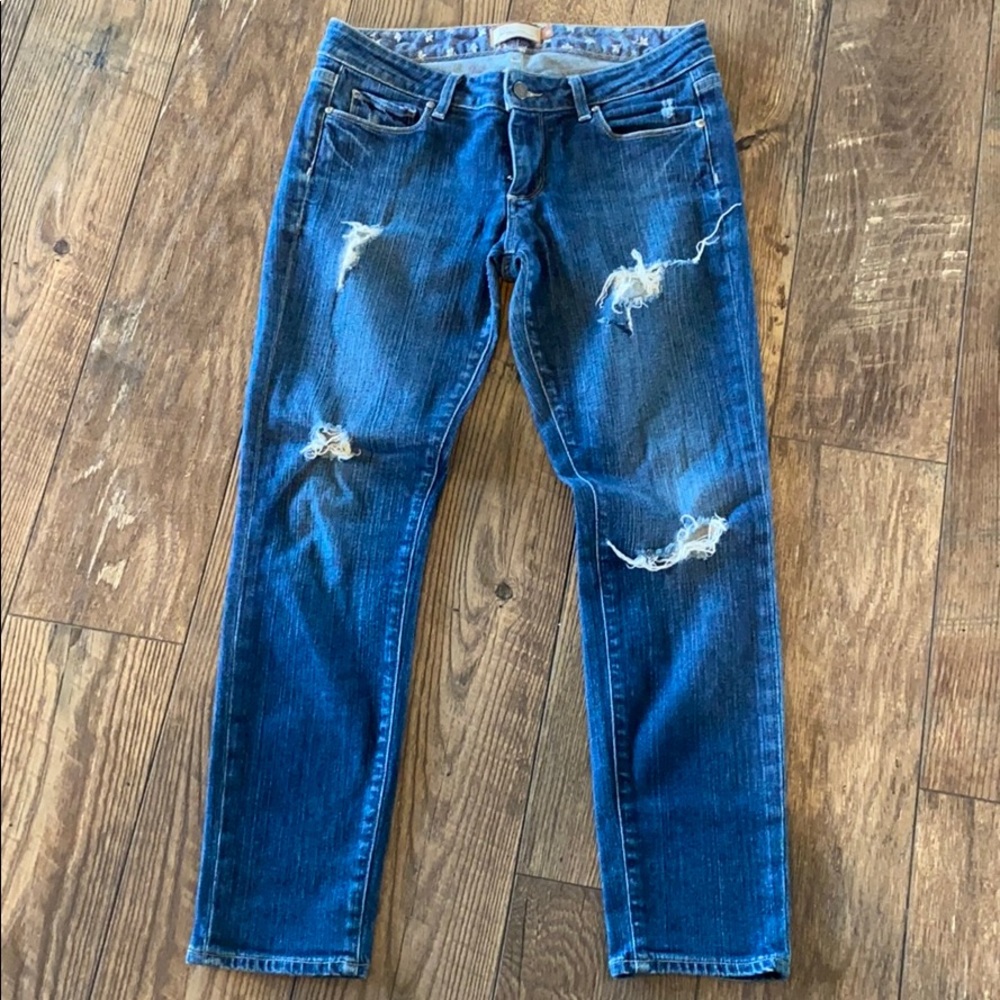 Paige Petite Premium Distressed Denim